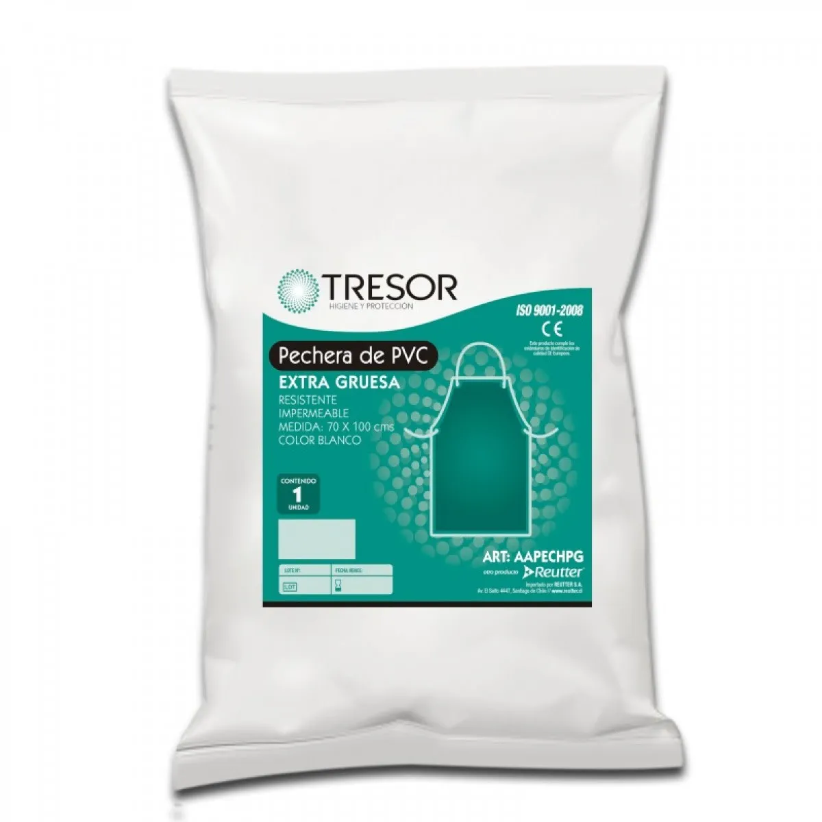 PECHERA PVC GRUESA BLANCA 70X100 UNIDAD