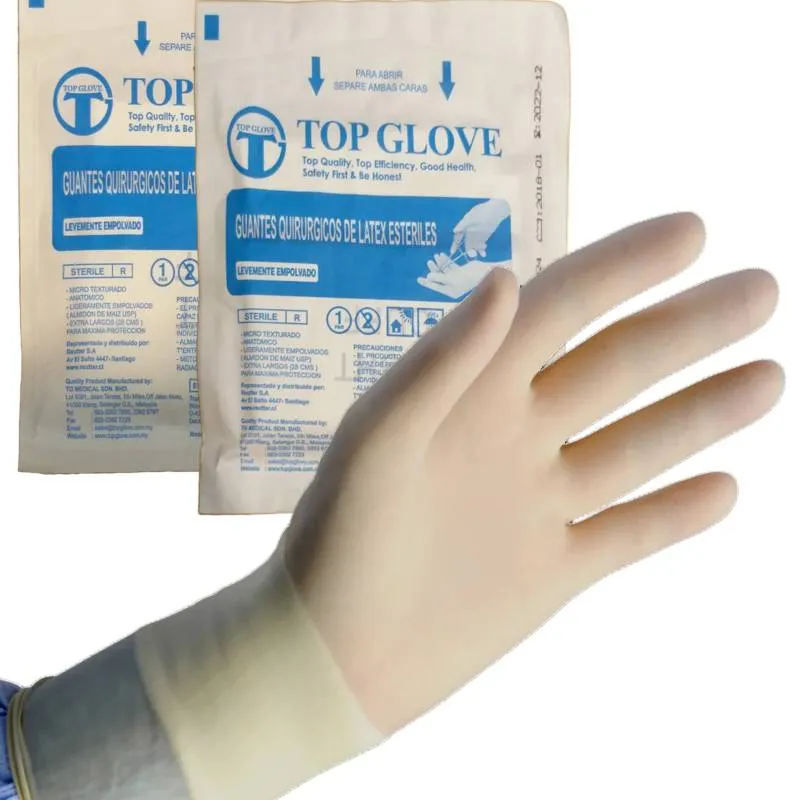 GUANTES QUIRURGICOS DE LATEX ESTERILES PAR TOP GLOVE