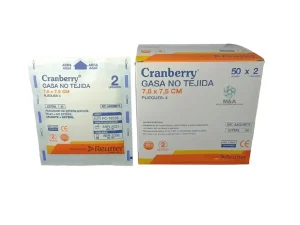 GASA ALGODON ESTÉRIL NO TEJIDA 7.5 X 7.5 UNIDAD