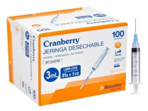 JERINGA DESECHABLE 3 ML CRANBERRY UNIDAD