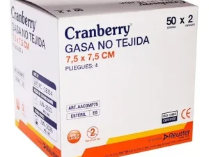 GASA NO TEJIDA 7,5x7,5 CM CRANBERRY