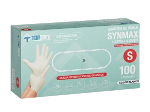 GUANTES DE VINILO TOPSAFE CAJA 100unid