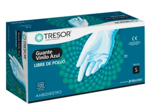 GUANTES VINILO AZUL TRESOR