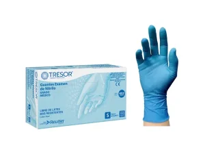GUANTES NITRILO AZUL TRESOR